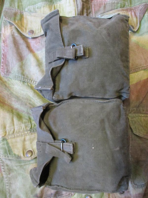 ORIGINAL BRITISH ARMY ISSUE 58 PATTERN WEBBING kidney POUCH set Falklands War