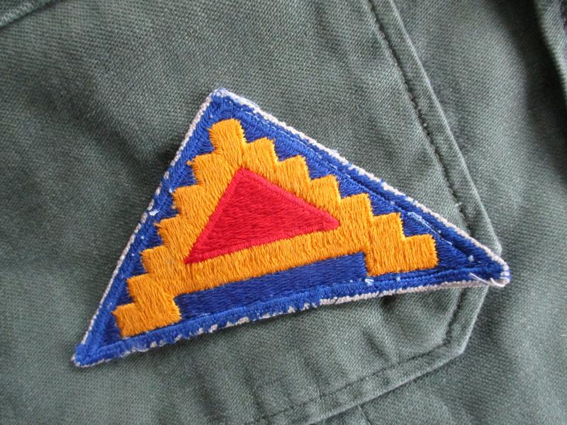 GENUINE US ARMY ww2 / M51 early cut edge 7th ARMY shoulder BADGE PATCH insignia