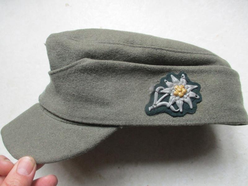 WW2 GERMAN ARMY WH MOUNTAIN TROOPS M43 FIELD SKI CAP more pictures