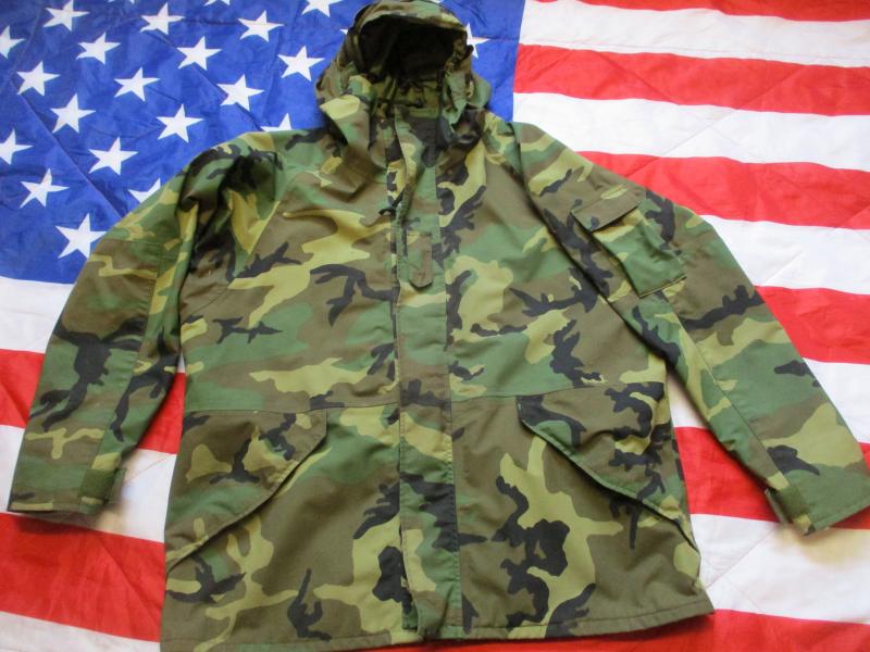 USarmy ISSUE ECWCS ECW USA woodland camo waterproof goretex PARKA COAT XL LONG