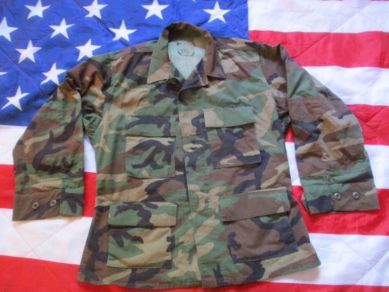 US ARMY genuine issue WOODLAND camo camouflage BDU COMBAT cargo JACKET coat m65 Material MEDIUM