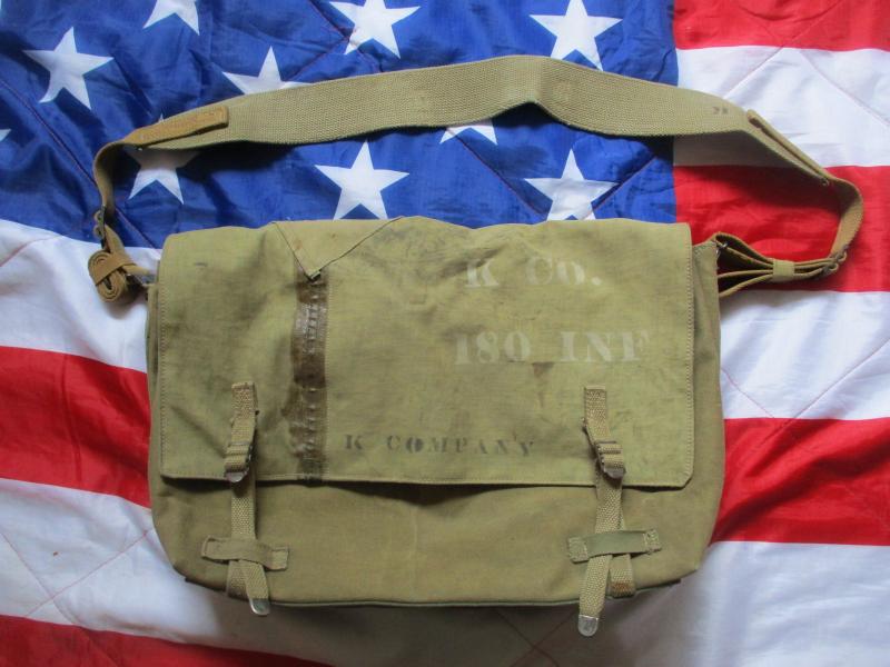 GENUINE SIGNAL DEPO USA / EASTMAN LEATHER CO WW2 US ARMY GI messenger lap top BAG