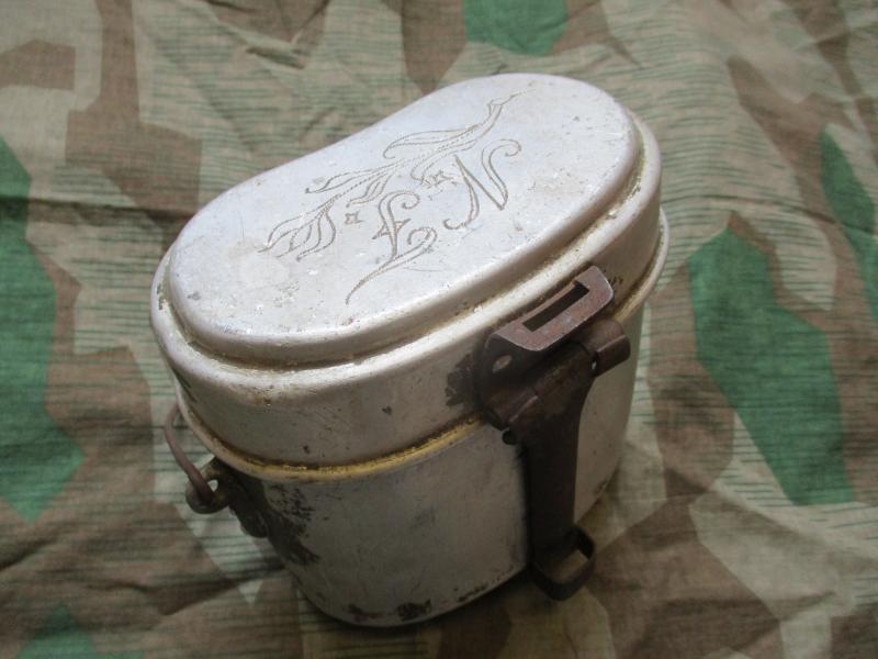 original WW2 GERMAN ARMY / waffen ss MESS TIN JSB41 & WAL39 1941 + 1939 named