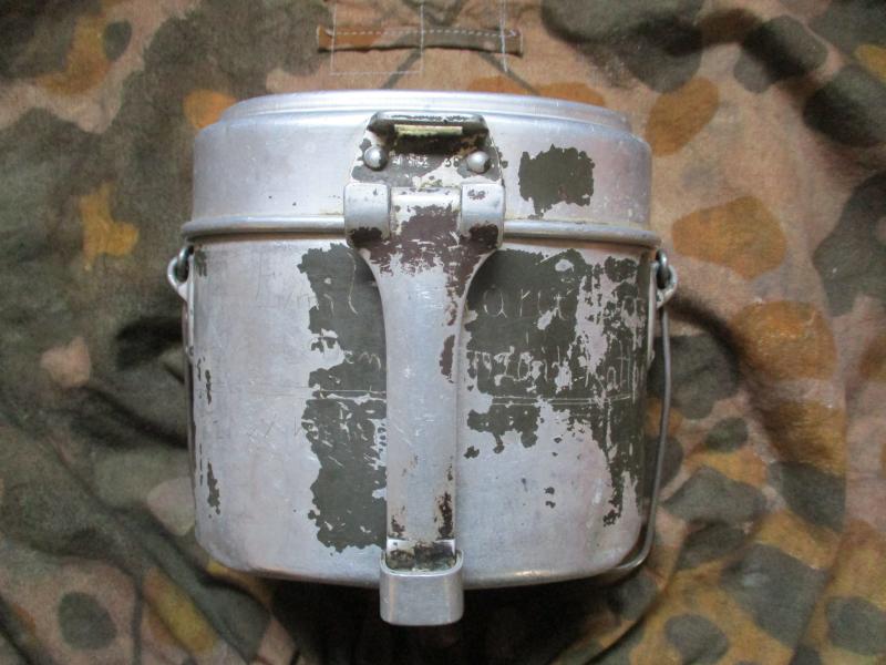 original WW2 GERMAN ARMY / WAFFEN SS MESS TIN ZPSLZ38  & MN38 = DATED 1938 & NAMED