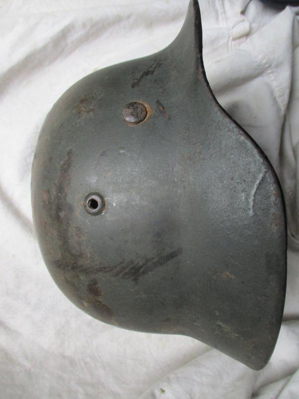 ORIGINAL genuine REAL WW2 GERMAN WH ARMY m35 STEEL combat  HELMET ET maker EXTRA PICTURES