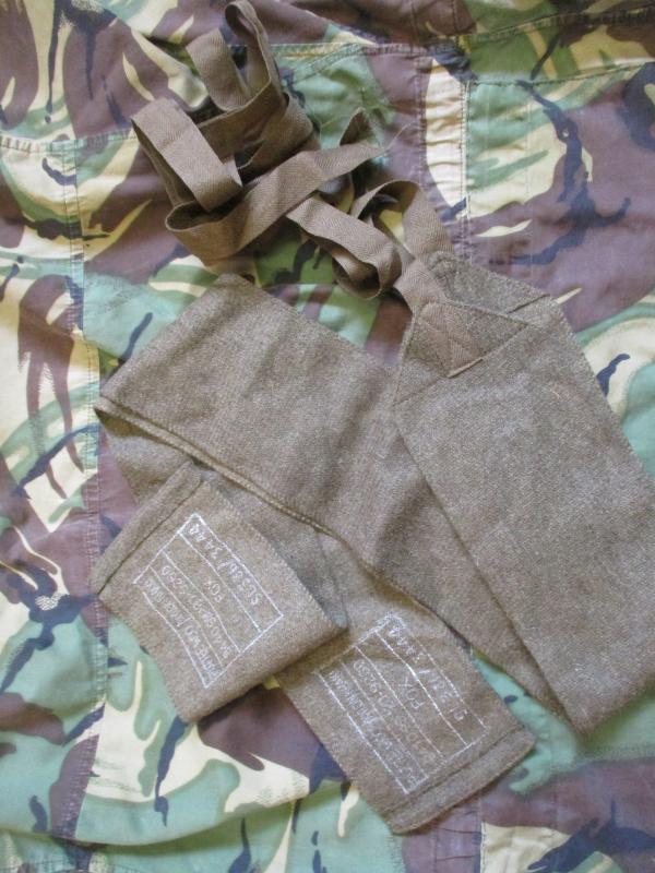 BRITISH ARMY FALKLANDS war era DMS COMBAT BOOTS wool PUTTIES / GAITERS