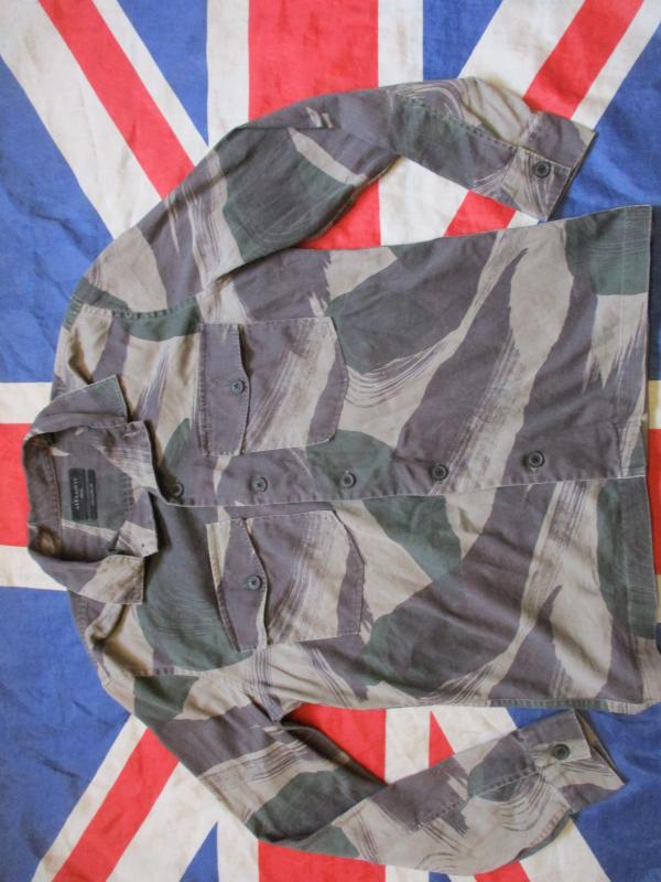 ALL SAINTS ww2 denison smock brush stroke camo SECTION SHIRT