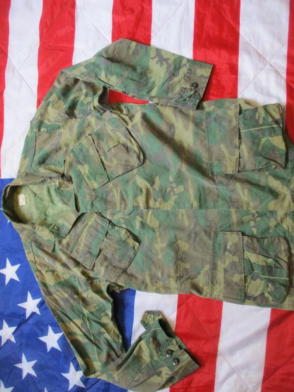 VIETNAM WAR US ARMY erdl misprint brown camo SLANT POCKET Jungle JACKET COAT m L