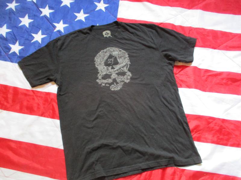 ZERO FOXTROT USA munitions & weapons skull T SHIRT xl black