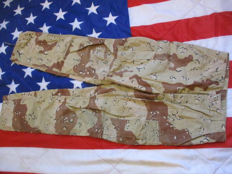 GULF WAR 1 1986 dated USA USMC CHOC CHIP DAY 6 COLOUR DESERT CAMO BDU combat PANTS TROUSERS