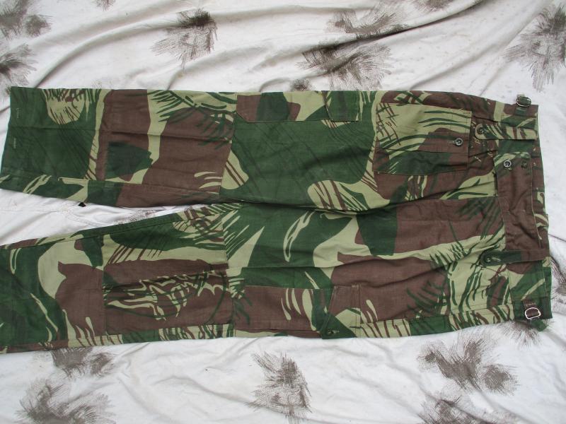 REAL GENUINE ISSUE RHODESIAN rbs brush stroke CAMO COMBAT TROUSERS mint condition