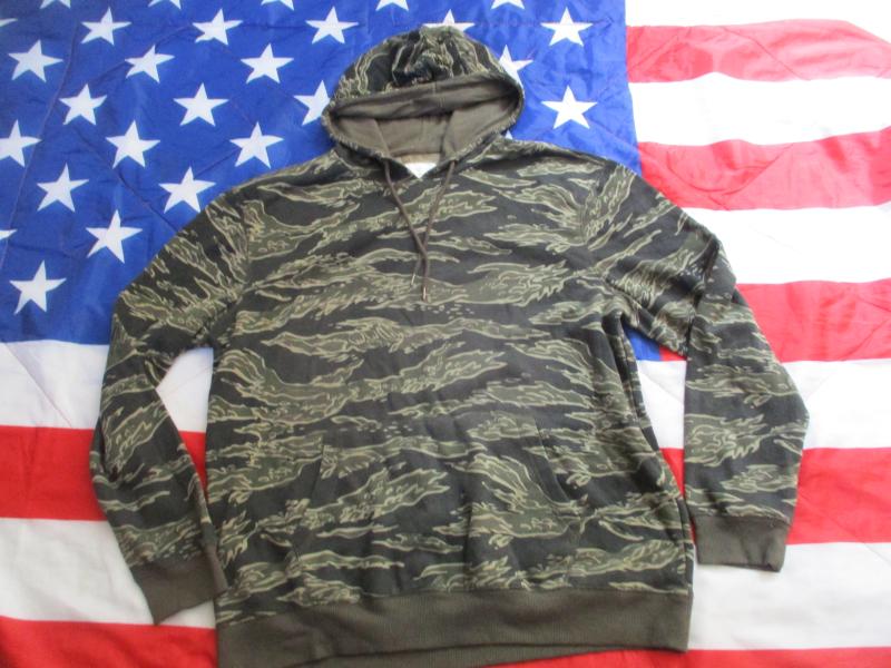 US VIETNAM WAR cambodia made SF TIGER STRIPE CAMO SWEATSHIRT HOODY HOODIE xxl