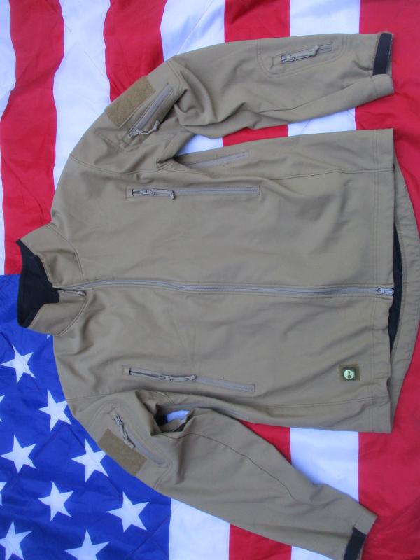 Genuine RARE old skool TAD GEAR usa RHINO HIDE SOFT SHELL JACKET tan large