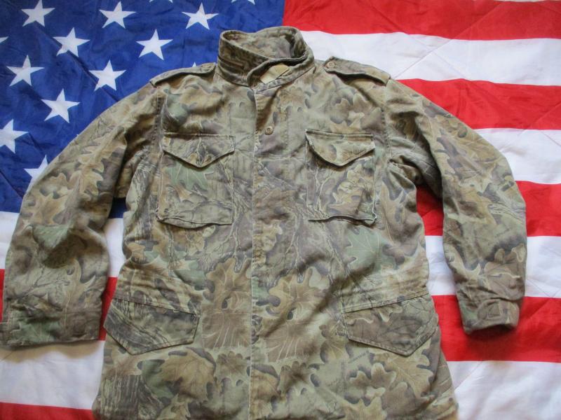 ORIGINAL TRU SPEC USA M65 FIELD COAT COMBAT jacket RARE ADVANTAGE CAMO large xl