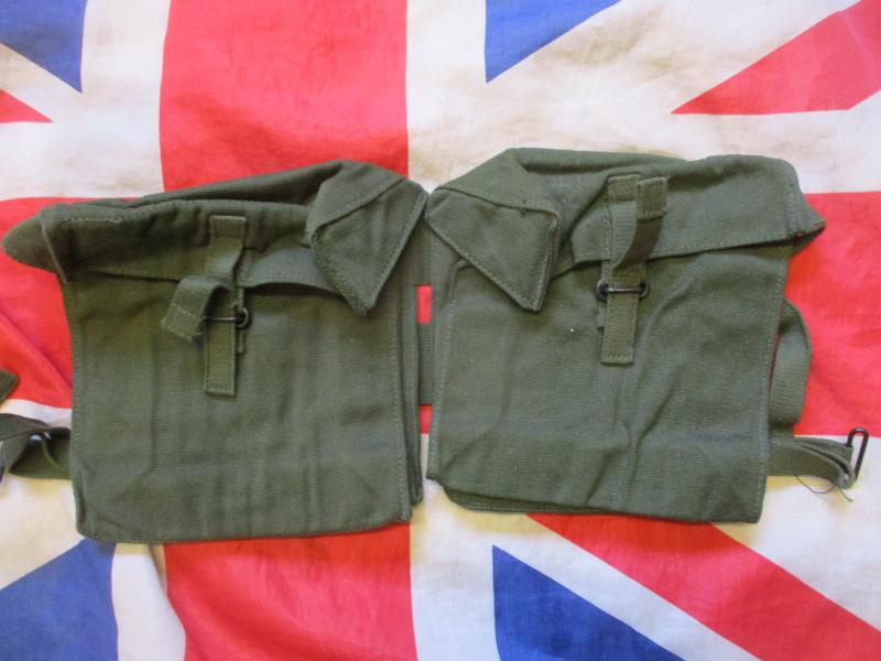 brand new BRITISH ARMY ISSUE 58 PATTERN WEBBING kidney rear POUCH set Falklands war issue