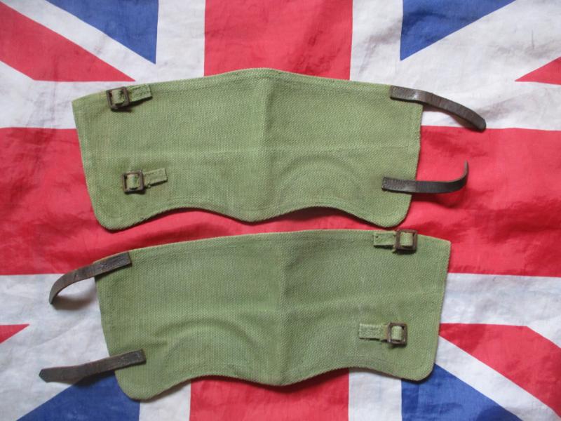 ORIGINAL WW2 BRITISH ARMY 37 PATTERN WEBBING CANVAS DMS BOOT GAITERS