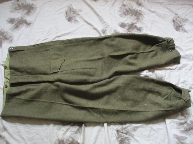 WW2 style CANADIAN ARMY BATTLE DRESS SERGE COMBAT TROUSERS size 3