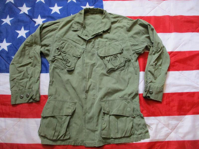 VIETNAM WAR US ARMY OG107 GREEN SLANT POCKET Jungle JACKET COAT none ripstop