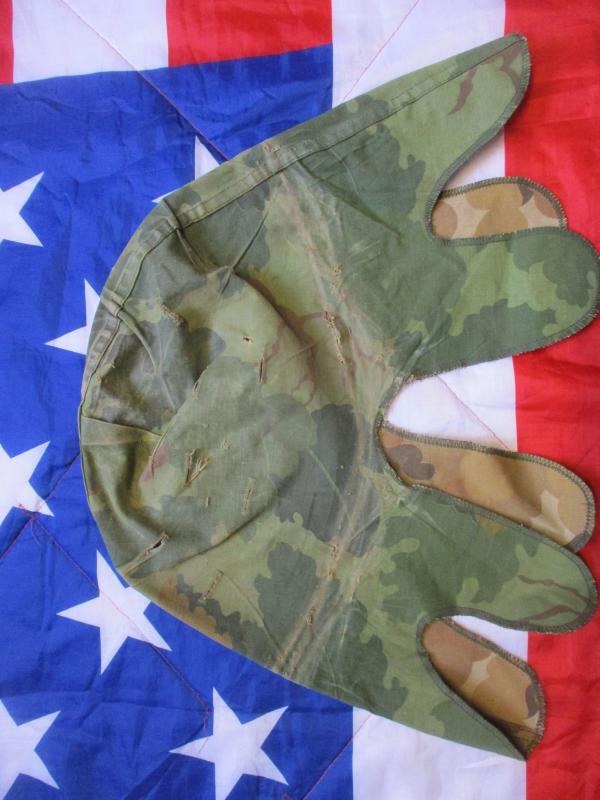 GENUINE REAL US ARMY USMC issue Vietnam war m1 hElmet cover Mitchell leaf camo