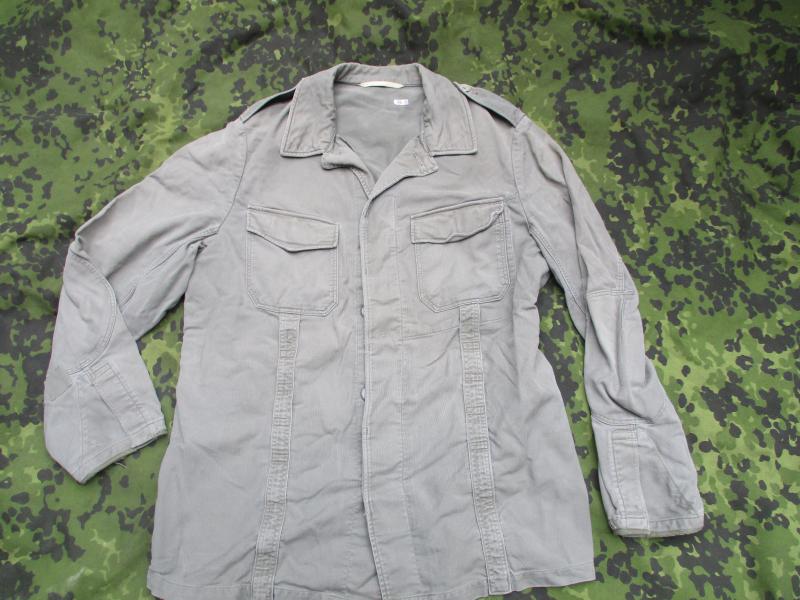 CLASSIC VINTAGE 1966 GERMAN ARMY ISSUE moleskin grey COMBAT SHIRT / JACKET L -XL