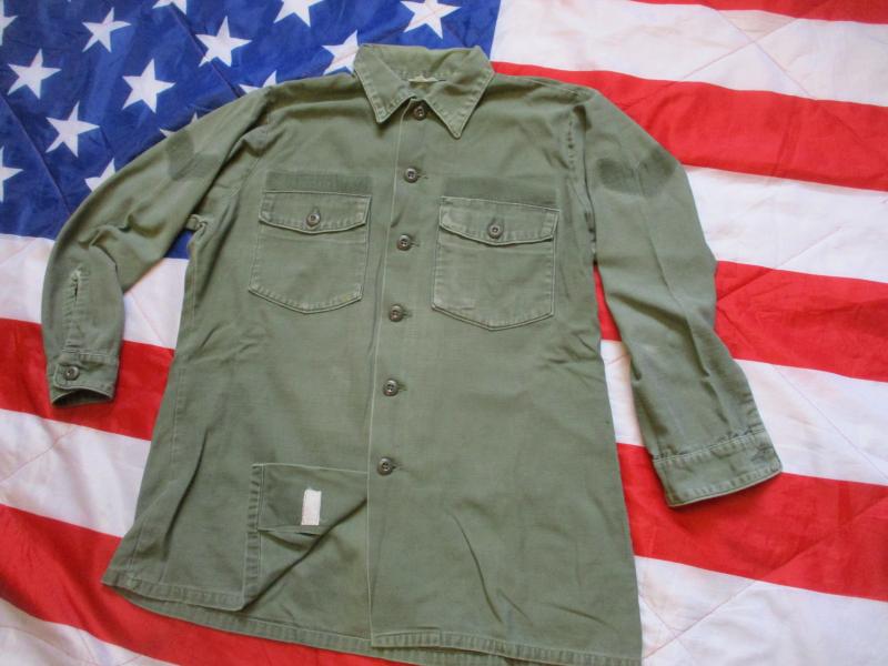 ORIGINAL US ARMY / USAF AIR FORCE ISSUE Vietnam War OG 107 UTILITY SHIRT LARGE