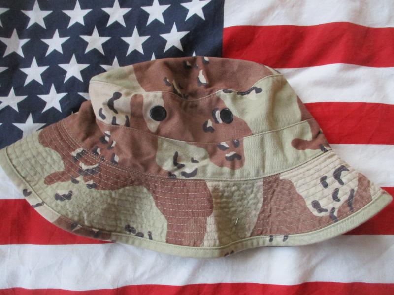 GENUINE US ARMY USM issue GULF WAR 1 CHOCOLATE CHIP desert camo BOONIE HAT 7 =M