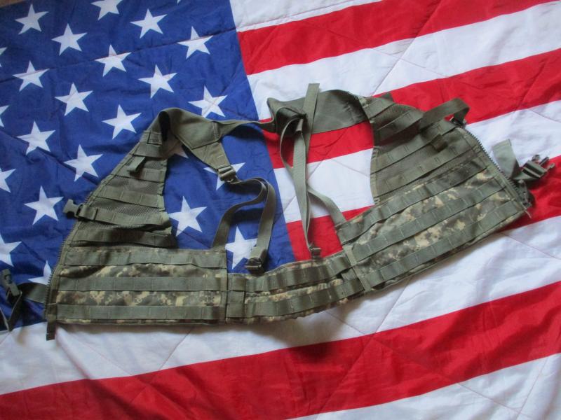 GENUINE US ARMY issue MOLLE II FLC fighting load carrier VEST harness ACU CAMO lbv lbe