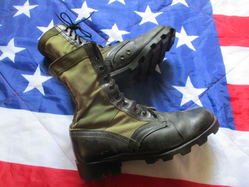 GENUINE 1987 US ARMY / USMC VIETNAM WAR issue JUNGLE COMBAT BOOTS us8.5 UK 8