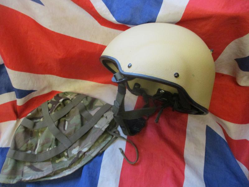 genuine BRITISH ARMY issue MARK 7 MK7 2011 HELMET & MTP CAMO COVER size LARGE