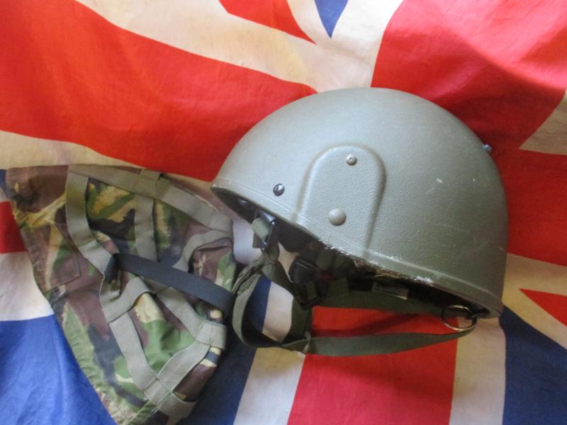 genuine BRITISH ARMY issue 1990 1991 MARK 6 MK6 HELMET & dpm COVER LARGE