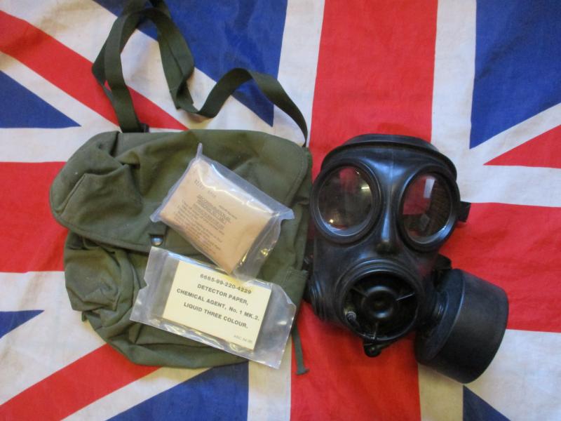 1987AVON BRiTiSH army GULF WAR 1 ISSUE respirator S10 SIZE 2 Medium + pouch +kit