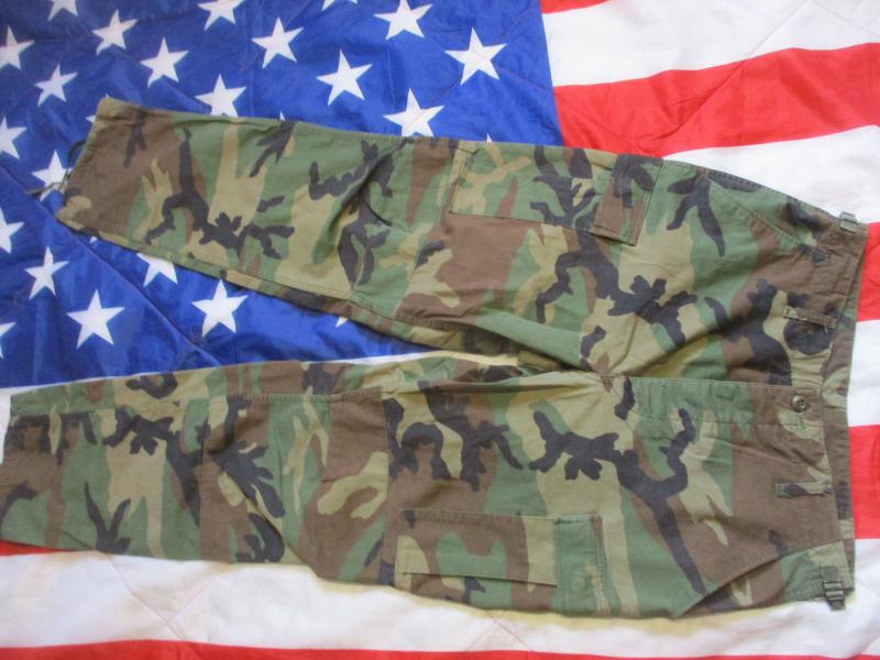 GENUINE issue USA US ARMY 1990 DATED  AMERICAN woodland CAMO BDU combat PANTS TROUSERS m65 M L