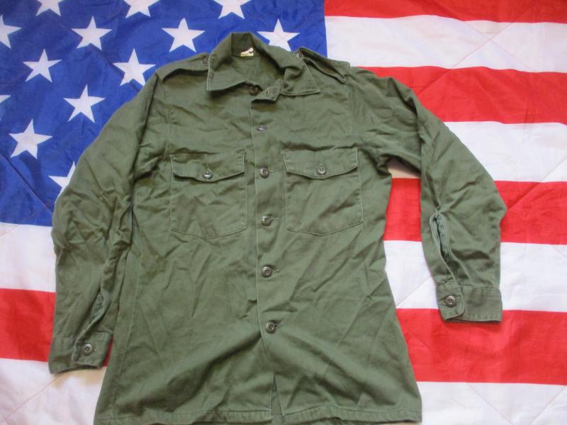 ORIGINAL US ARMY / USMC Vietnam War OG 107 UTILITY SHIRT small