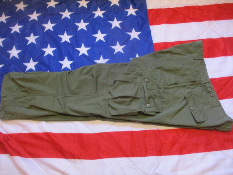 repo VIETNAM WAR US ARMY 1st pattern SLANT POCKET Jungle TROUSERS OG 107 xl