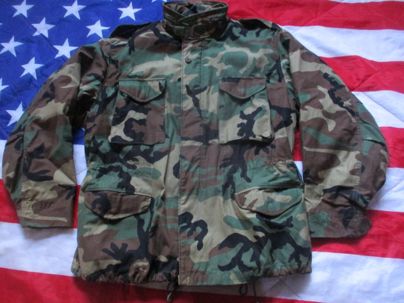 1991 dated GENUINE US ARMY Issue WOODLAND CAMO M65 combat field COAT jacket XL