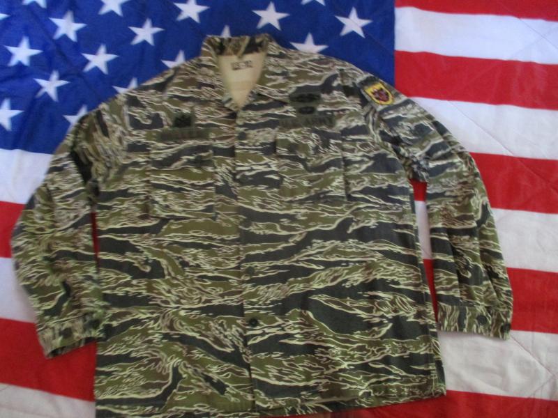 US ARMY SF / ARVN RANGER TIGER STRIPE camo VIETNAM WAR advisory JUNGLE SHIRT XL