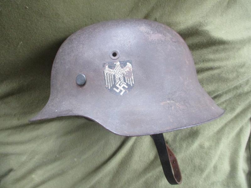 WW2 GERMAN ARMY WH HEER M42 SINGLE DECAL STEEL COMBAT HELMET ET66