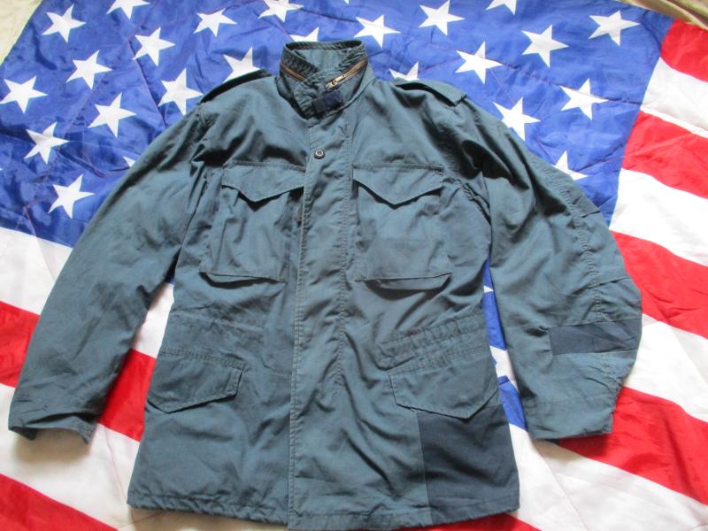 rare real JOHN OWNBY co USA made M65 COAT COMBAT JACKET light blue Vietnam War