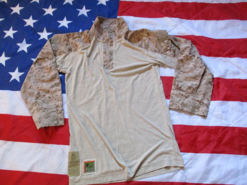 Genuine issue US MARINES USMC marine MARPAT frog desert FR COMBAT UBAC SHIRT M R