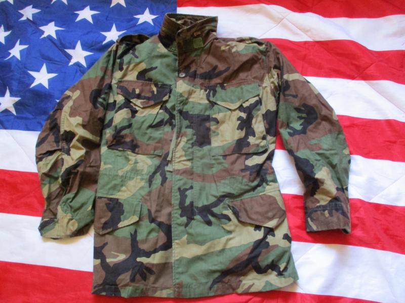 EARLY 1982 US ARMY USA Issue m81 WOODLAND CAMO CAMOUFLAGE M65 COAT COMBAT JACKET