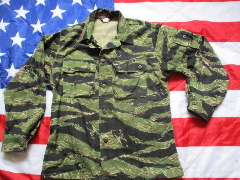 TRU SPEC original TIGER STRIPE products usa VIETNAM WAR advisory JUNGLE SHIRT m - L