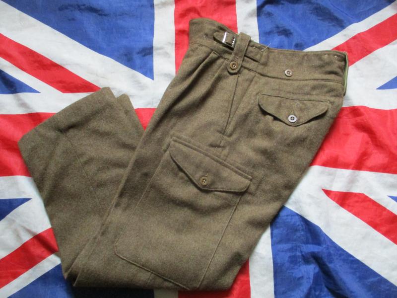ORIGINAL british army 1949 pattern BATTLE DRESS trousers pants SIZE 4 ww2 style