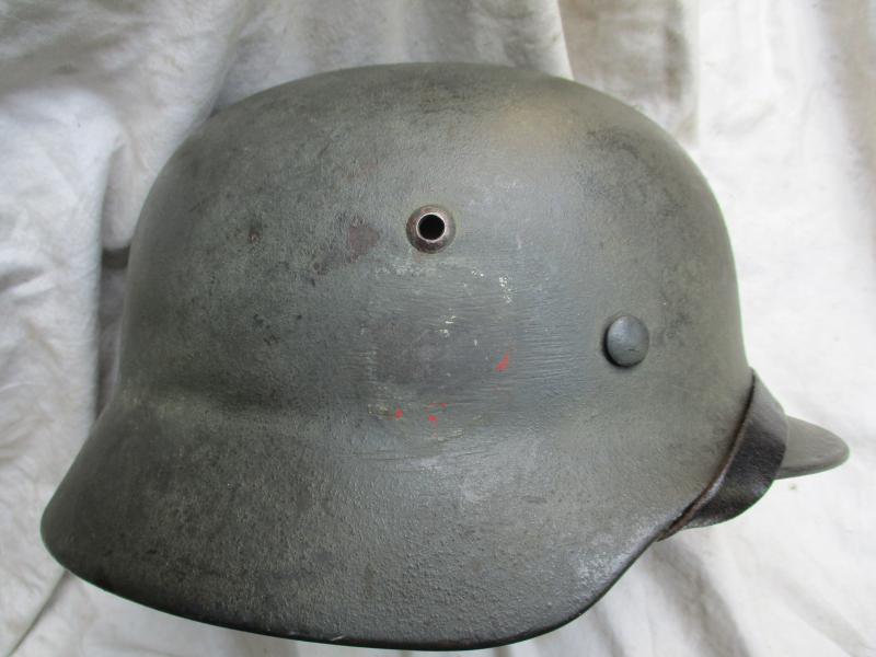 ORIGINAL M35 FORMER double decal DD STEEL COMBAT HELMET Q62 / 3478