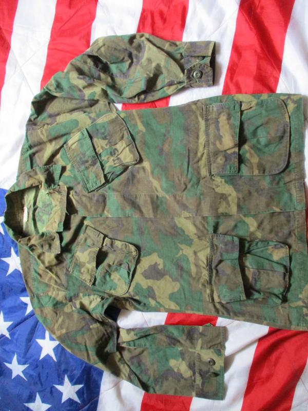 1970 VIETNAM WAR USMC US MARINES erdl BROWN camo SLANT POCKET Jungle JACKET COAT