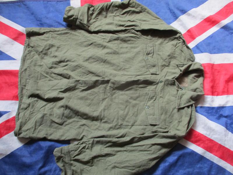 GENUINE british army ISSUE 1970'S - 80s era KF flannel SHIRT falklands war