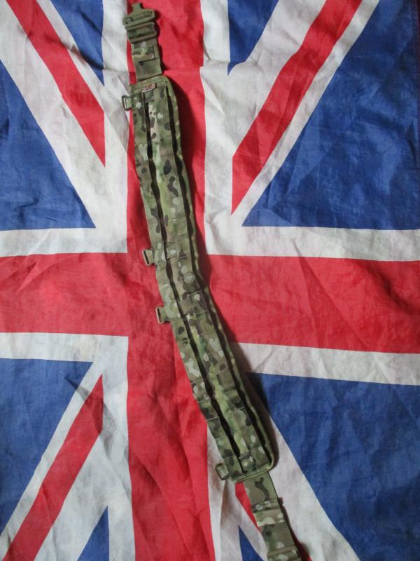 BRITISH TACTICAL 2ROW MOLLE padded BATTLE SHOOTERS BELT crye MULTICAM MTP COBRA BUCKLE