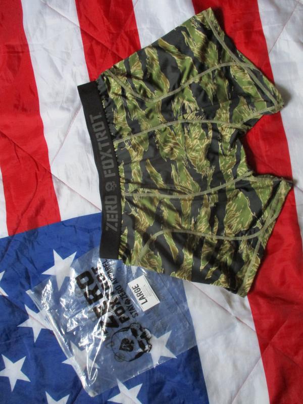 ZERO FOXTROT USA VIETNAM WAR TIGER STRIPE CAMO boxer brief briefs LARGE new
