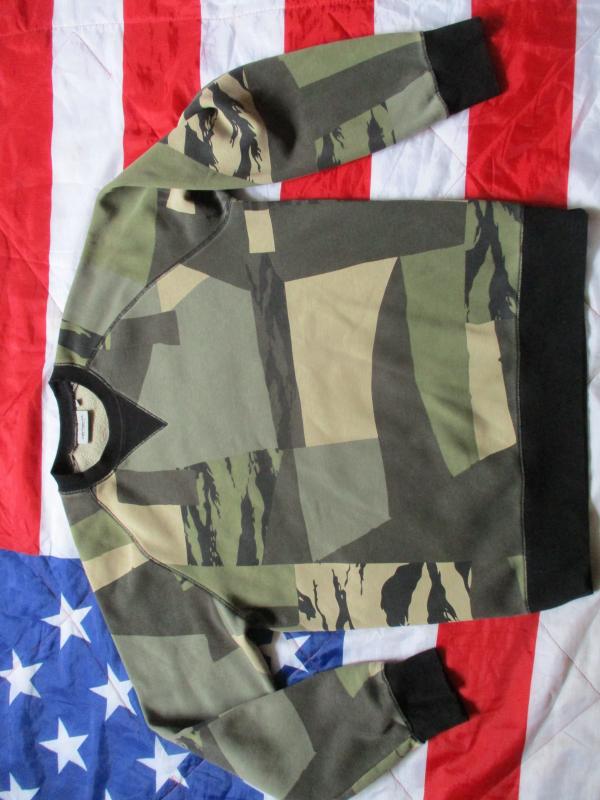 CARHARTT USA chase sweat shirt SWEATSHIRT mixed VIETNAM WAR TIGER STRIPE camo LARGE XL