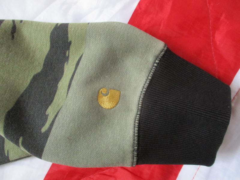 CARHARTT USA chase sweat shirt SWEATSHIRT mixed VIETNAM WAR TIGER STRIPE camo LARGE XL