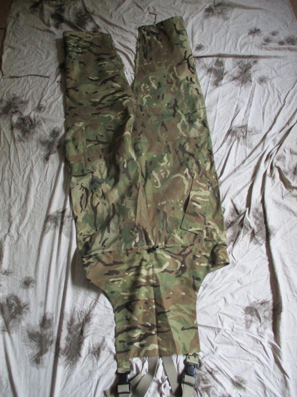 uk MTP MULTICAM heavy weight GORETEX MVP WATERPROOF TROUSERS SALOPETTES L / XL